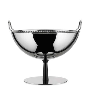 Alessi AC04 B fruit bowl/colander in steel with base in anthracite - Buy now on ShopDecor - Discover the best products by ALESSI design