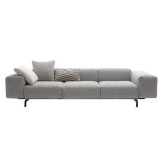 Kartell Largo 3 seater modular sofa pied de poule in black removable fabric - Buy now on ShopDecor - Discover the best products by KARTELL design