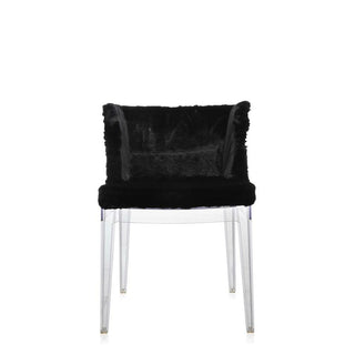 Kartell Mademoiselle Kravitz armchair faux-fur woven fabric with transparent structure - Buy now on ShopDecor - Discover the best products by KARTELL design
