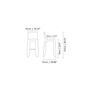 Moooi Monster Bar Stool H.76 cm black wood - Buy now on ShopDecor - Discover the best products by MOOOI design