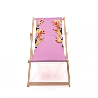 Seletti Toiletpaper Deck Chair Lipstick Pink Buy on Shopdecor TOILETPAPER HOME collections