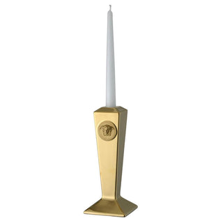 Versace meets Rosenthal Medusa Gold Candleholder H. 24 cm. gold w/ candle - Buy now on ShopDecor - Discover the best products by VERSACE HOME design
